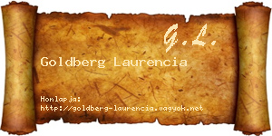 Goldberg Laurencia névjegykártya